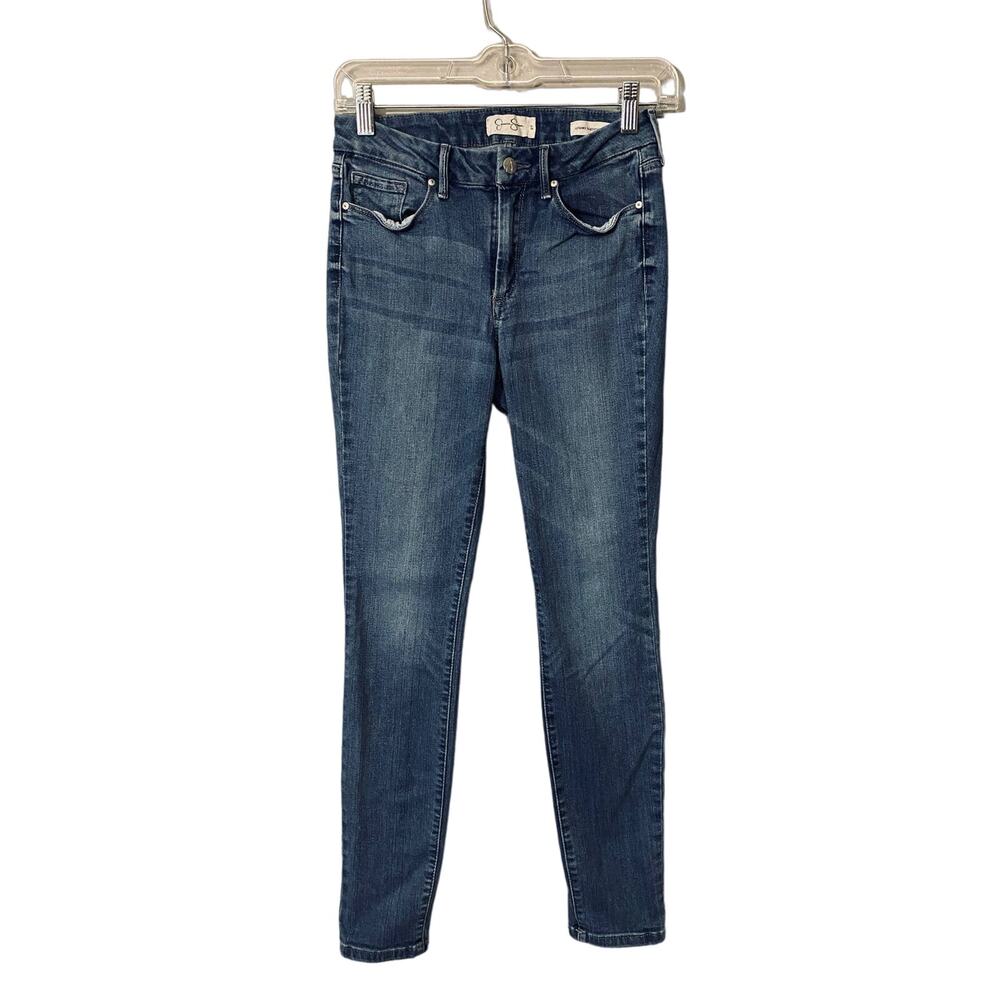 Jessica Simpson Blue Uptown Highrise Skinny Denim Jeans Women Sz 27